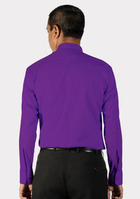 Chemise du clergé romain à col rabattu violet