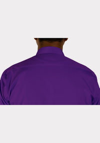 Chemise du clergé romain à col rabattu violet