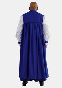 Chemise clergé Timothy 33 boutons pour homme, bleu roi