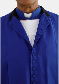 Chemise clergé Timothy 33 boutons pour homme, bleu roi