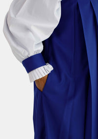 Chemise clergé Timothy 33 boutons pour homme, bleu roi