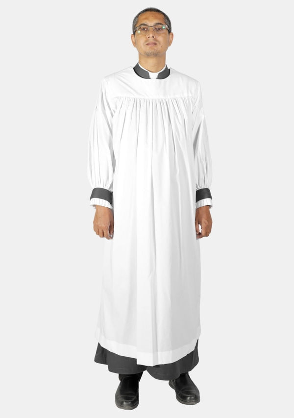Manchettes anglicanes noires Rochet