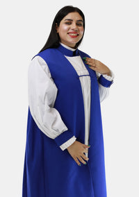 Chimère traditionnelle anglicane pour femme bleu roi