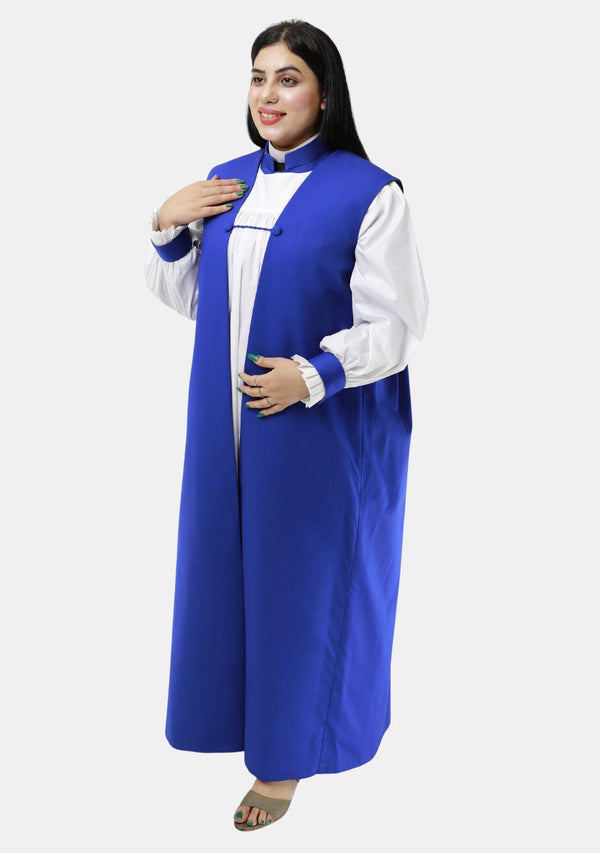 Chimère traditionnelle anglicane pour femme bleu roi