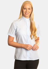 Chemise clergé à col rabattu pour femme