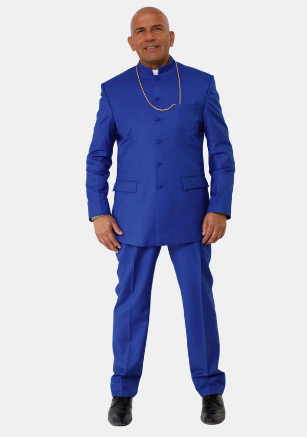 Costume de pasteur bleu royal Ziphion