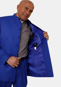 Costume de pasteur bleu royal Ziphion