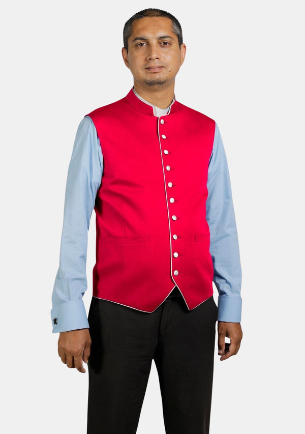 Gilet des Cardinals rouges avec bordure contrastée