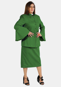 Costume eClergy à manches évasées vert