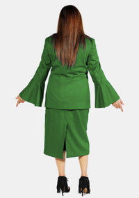 Costume eClergy à manches évasées vert