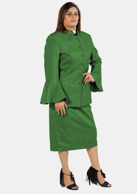 Costume eClergy à manches évasées vert