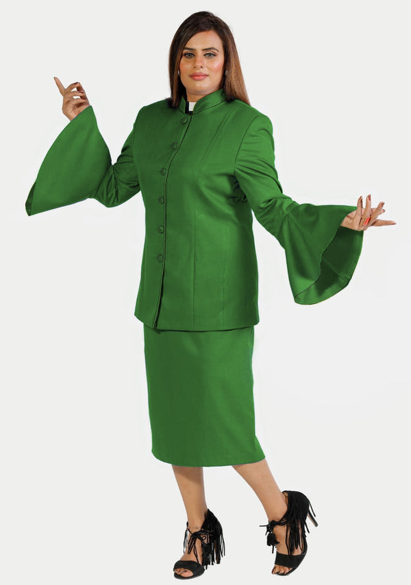 Costume eClergy à manches évasées vert