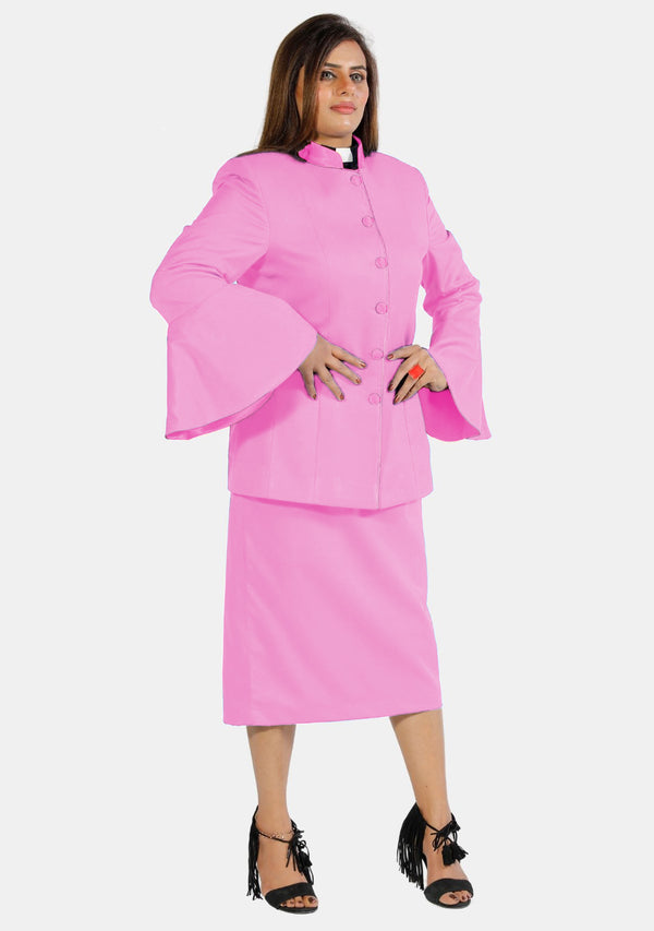 Costume eClergy à manches évasées rose
