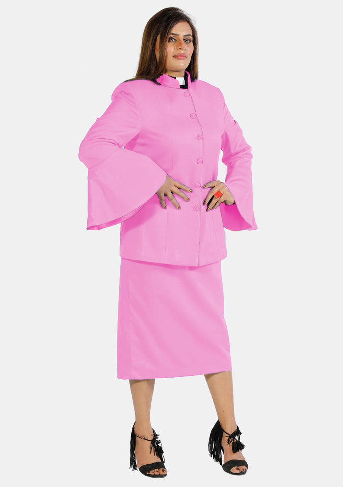 Costume eClergy à manches évasées rose
