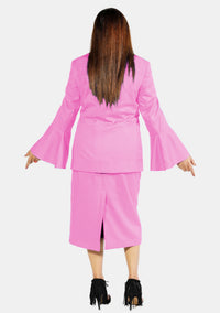 Costume eClergy à manches évasées rose