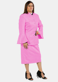 Costume eClergy à manches évasées rose