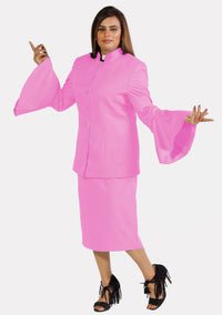 Costume eClergy à manches évasées rose
