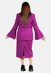 Costume d'ecclésiastique à manches évasées rouge violet