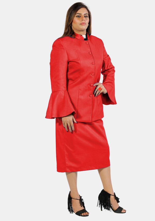 Costume eClergy à manches évasées rouge