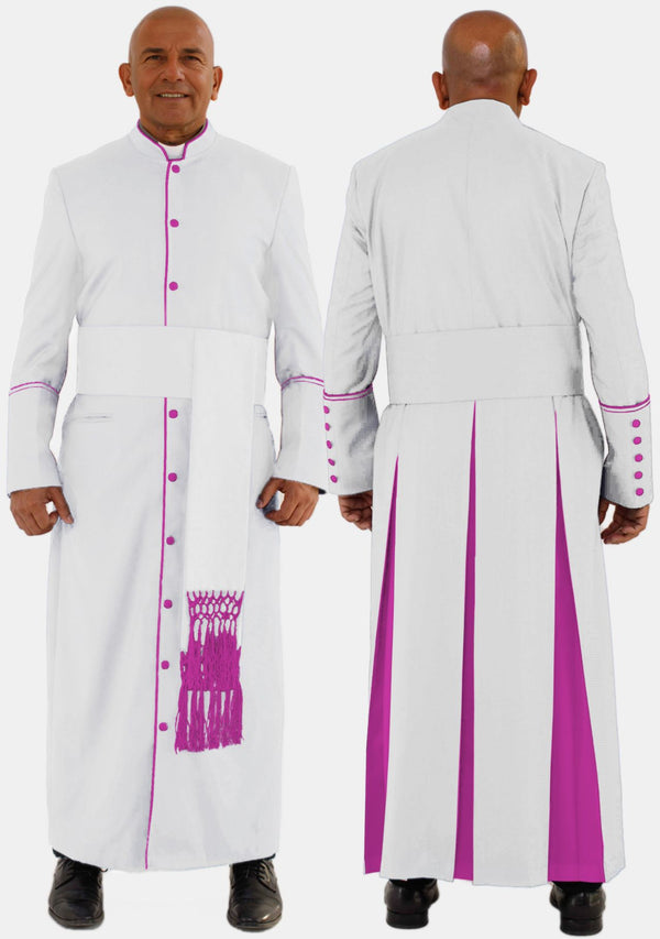 Robe blanche et rouge violette eClergys pour homme