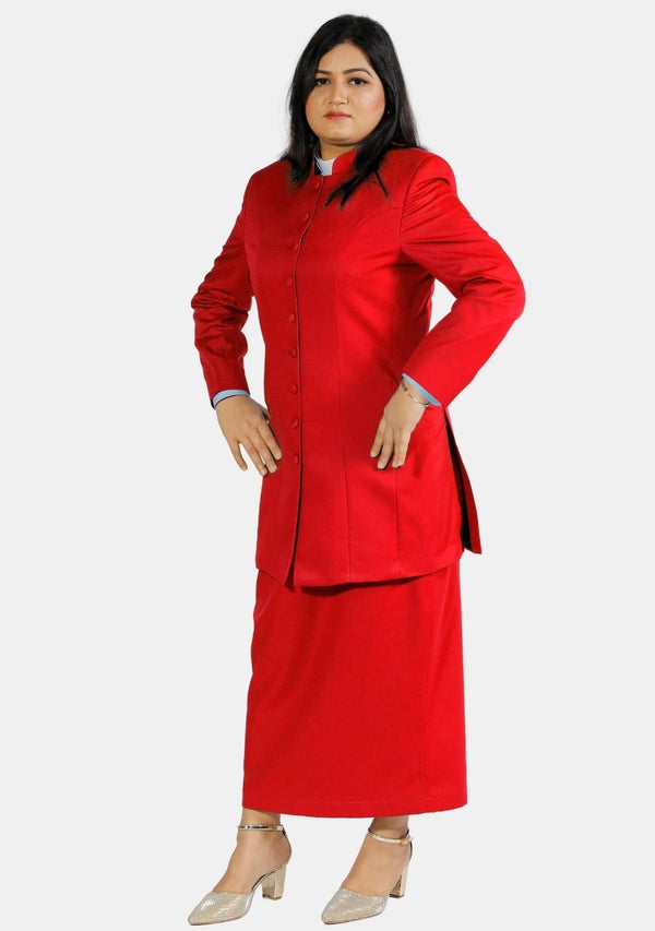 Costume rouge pour femme du clergé