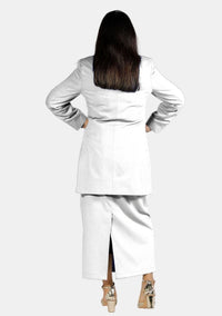 Costume de prêtre blanc pour femme