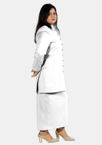 Costume de prêtre blanc pour femme