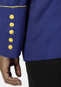 Veste Clerc bleu roi et or