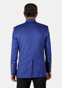 Veste Clerc bleu roi et or