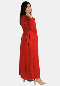 Soutane rouge cardinal glorieuse et glissante pour femme
