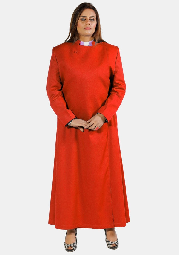 Soutane anglicane rouge radieuse pour femmes