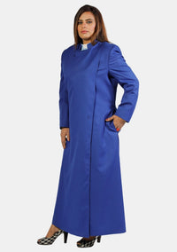 Soutane anglicane bleu royal sanctifiée pour femmes