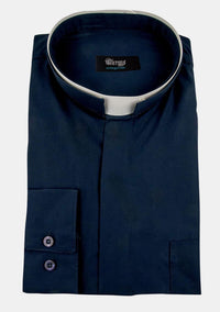 Chemise bleu marine du clergé électronique