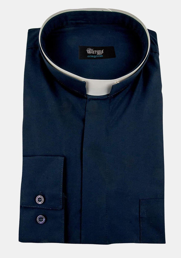 Chemise bleu marine du clergé électronique