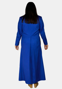 Soutane anglicane bleu royal sanctifiée pour femmes