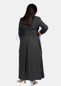 Soutane catholique romaine pour femmes, noire et bleu roi